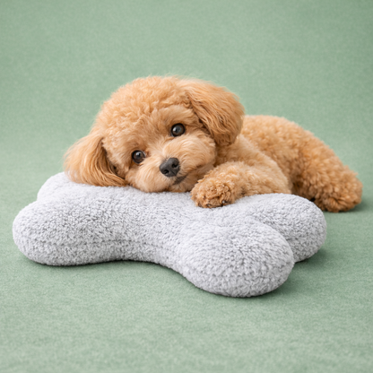 Ultra Soft Bone Shape Pet Pillow – Grey