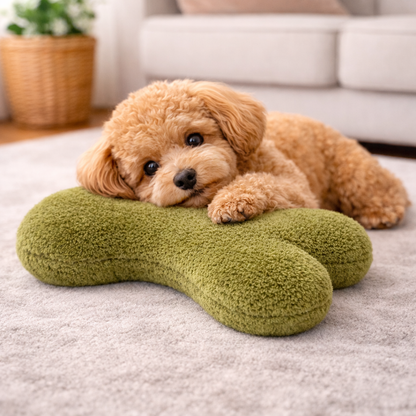 Ultra Soft Bone Shape Pet Pillow – Green
