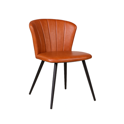 Rustic Flame PU Leather Dining Chair