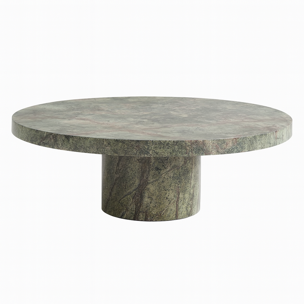 Green Marble Cake Stand – Round Pedestal
