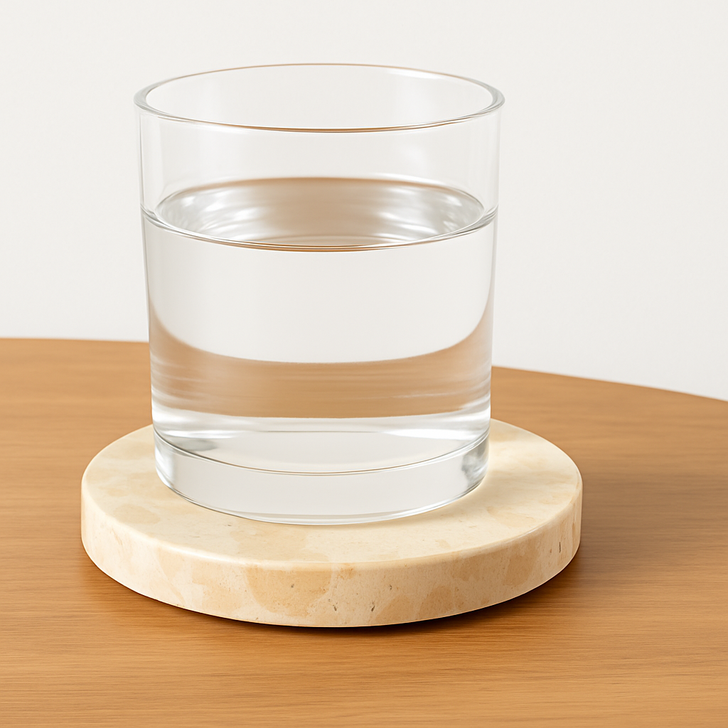 Gold Marble Round Coasters – Set of 4