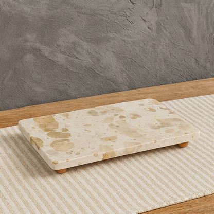 Golden Marble Riser Stand Set – 2 Piece