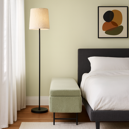 Sequoia Polyester Storage Bench with Steel Legs – Comfortable Upholstered Seating