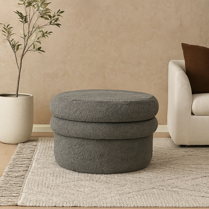 Green Mist Pouf  – Comfortable Upholstered Seating