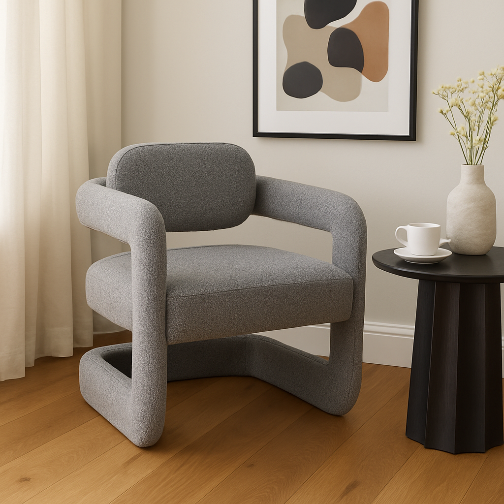 Melora Cotton Accent Chair – Modern Lounge Chair