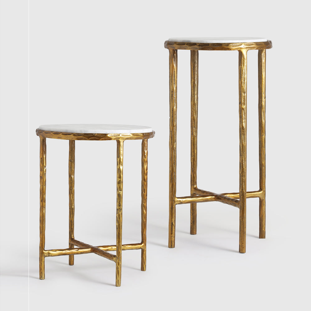 Jelo Marble Accent Table – Set of 2 – Stylish Side Tables