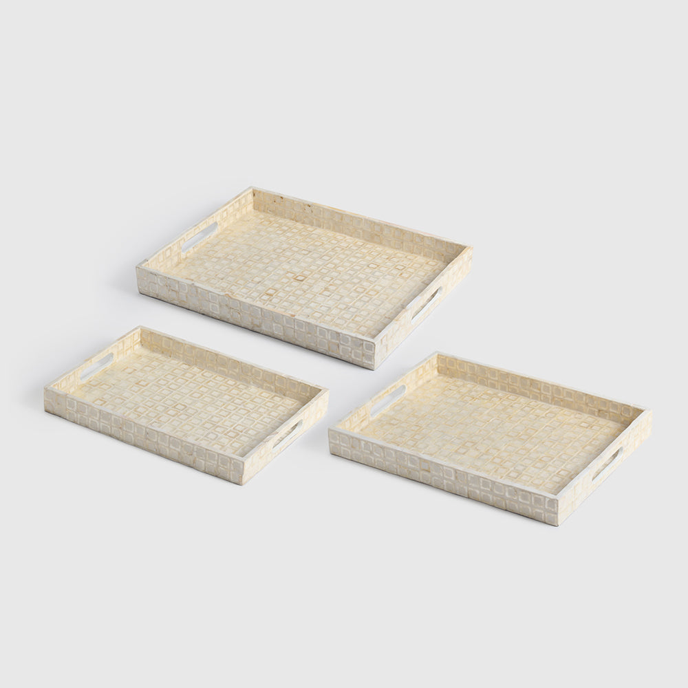 Rai Pearl Trays – Set of 3