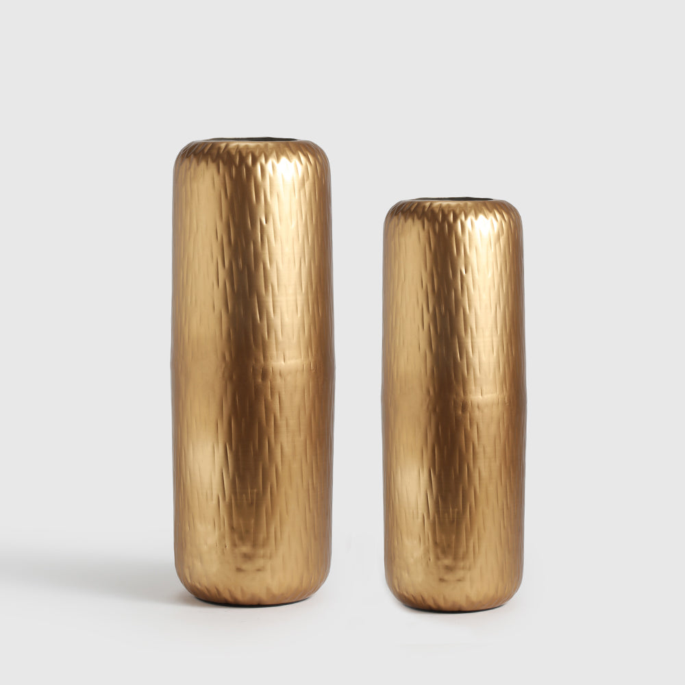 Flebert Vase – Elegant Decorative Centerpiece (17X17X49, 14X14X36 cm)