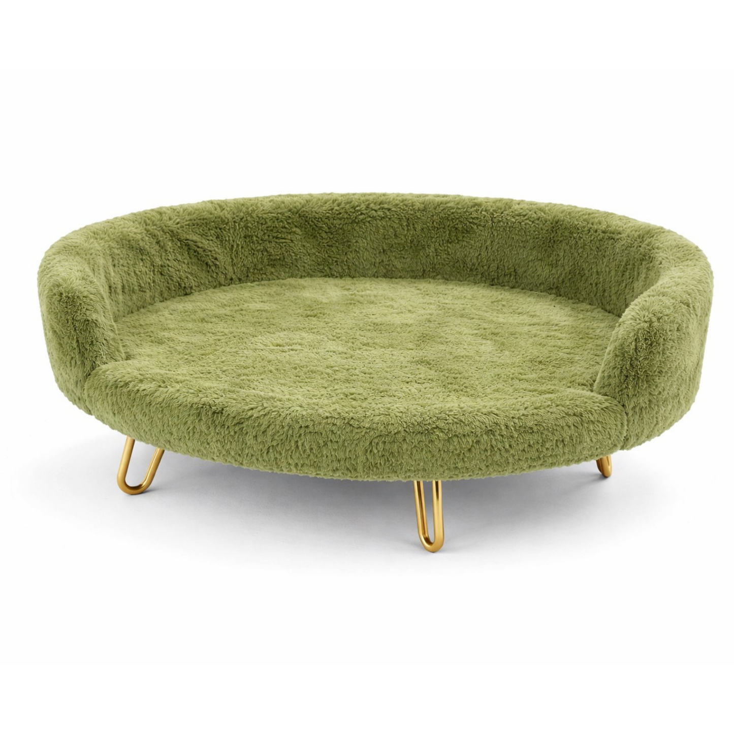 Plush Luxe Pet Bed – Forest Green