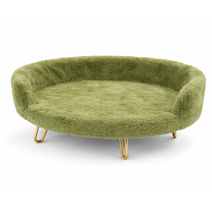 Plush Luxe Pet Bed – Forest Green