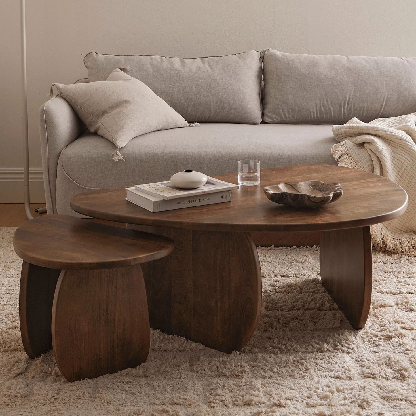 Varen Solid Wood Nesting Coffee Table Set