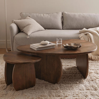 Varen Solid Wood Nesting Coffee Table Set