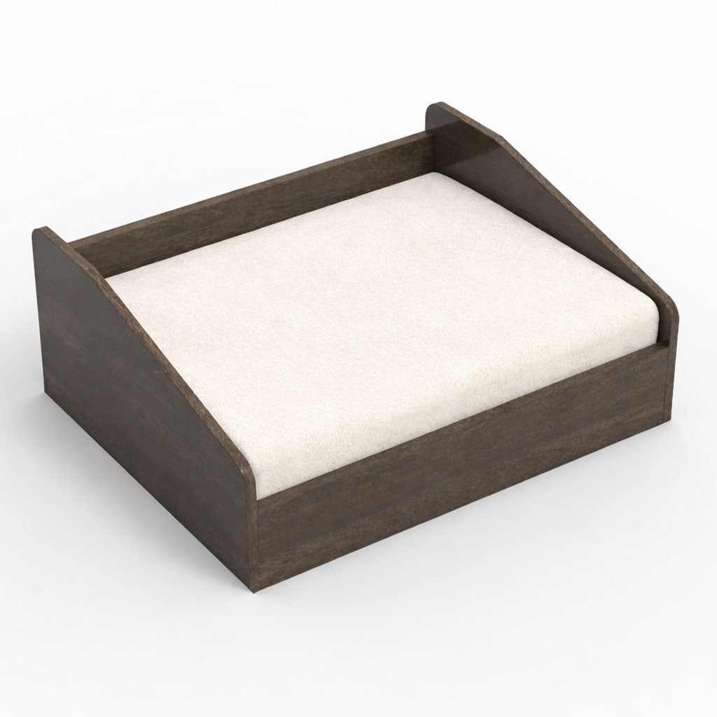 SmartLivin Storage Pet Bed with Cushion - Auburn Oak