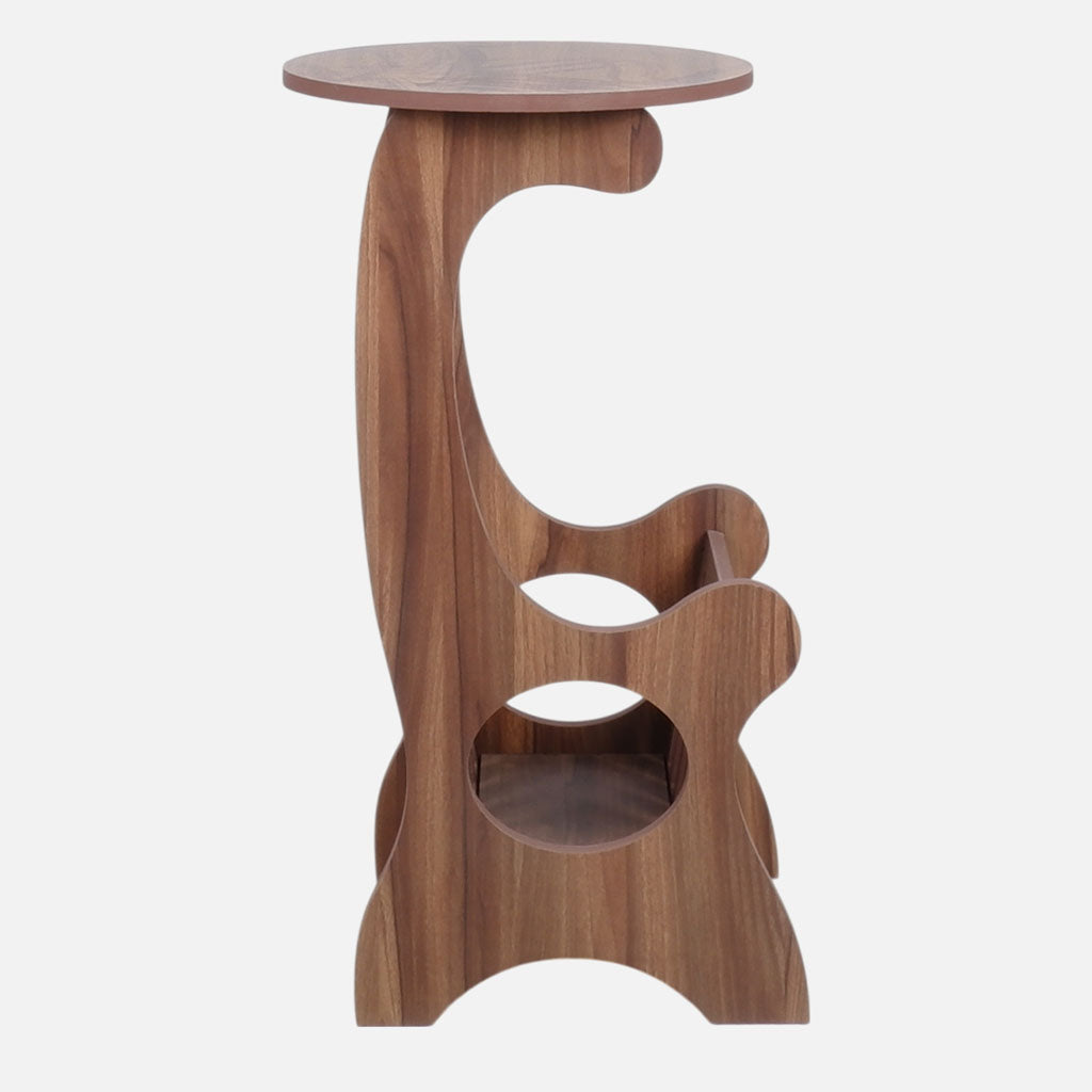 Smart Livin Milo Engineered Wood End Table - Walnut Brown