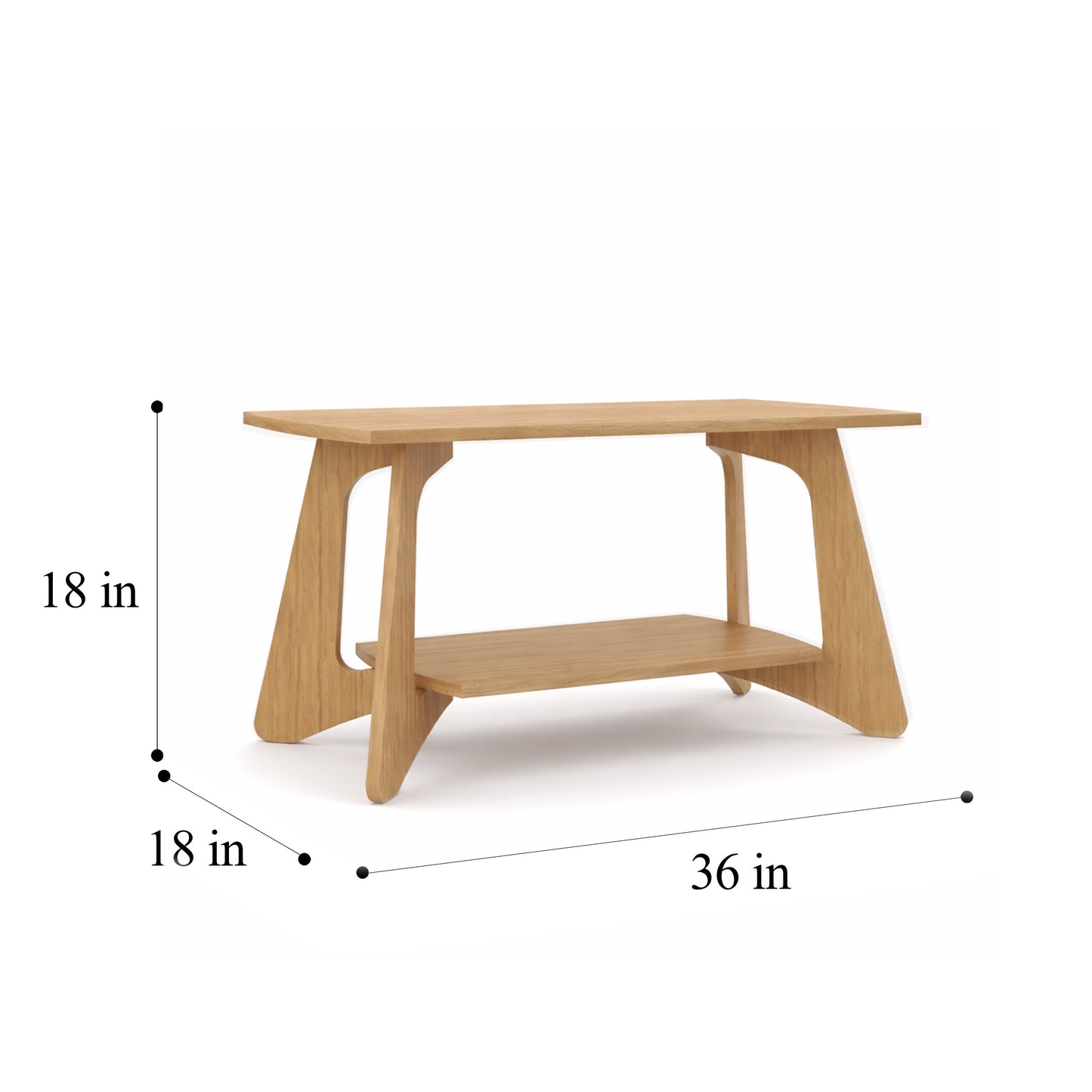 Smart Livin Arco Engineered Wood Coffee Table - Virgin Oak