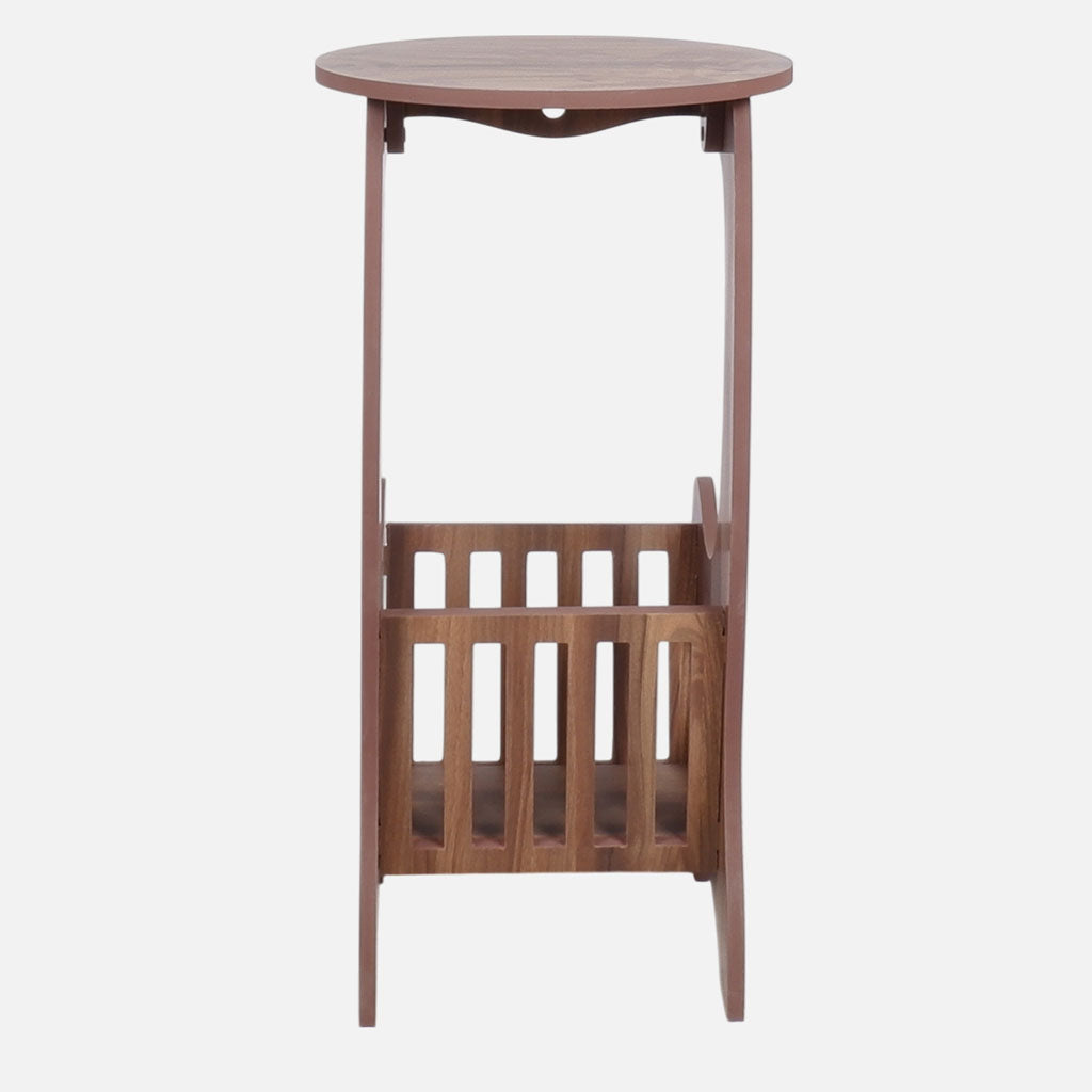 Smart Livin Milo Engineered Wood End Table - Walnut Brown