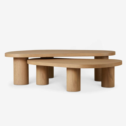 Lunari Solid Wood Nesting Coffee Table Set