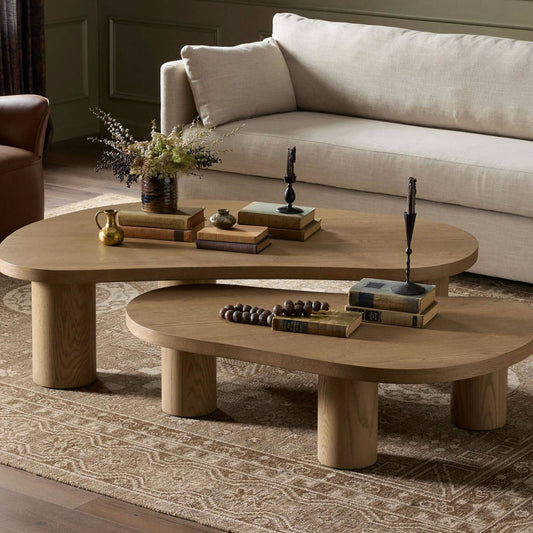 Lunari Solid Wood Nesting Coffee Table Set