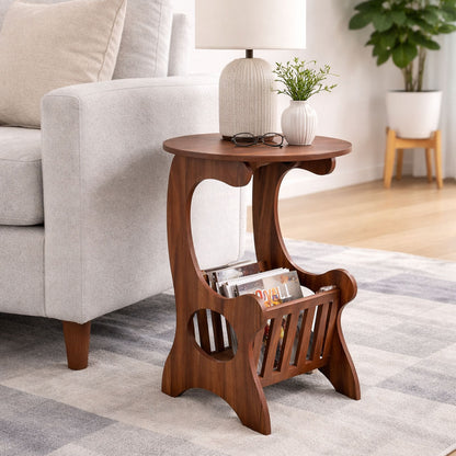 Smart Livin Milo Engineered Wood End Table - Walnut Brown