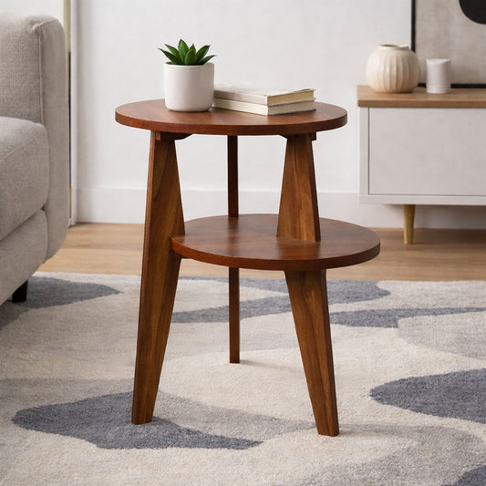 Smart Livin Ned Engineered Wood End Table - Walnut Brown