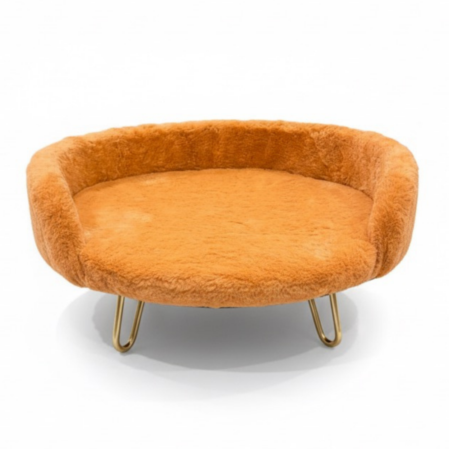 Plush Luxe Pet Bed – Burnt Orange