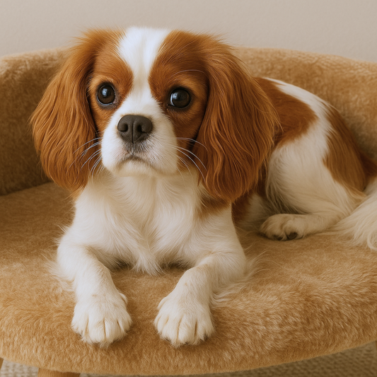 Luxury Plush Pet Bed with Wooden Legs – Semi-Enclosed Sofa Design