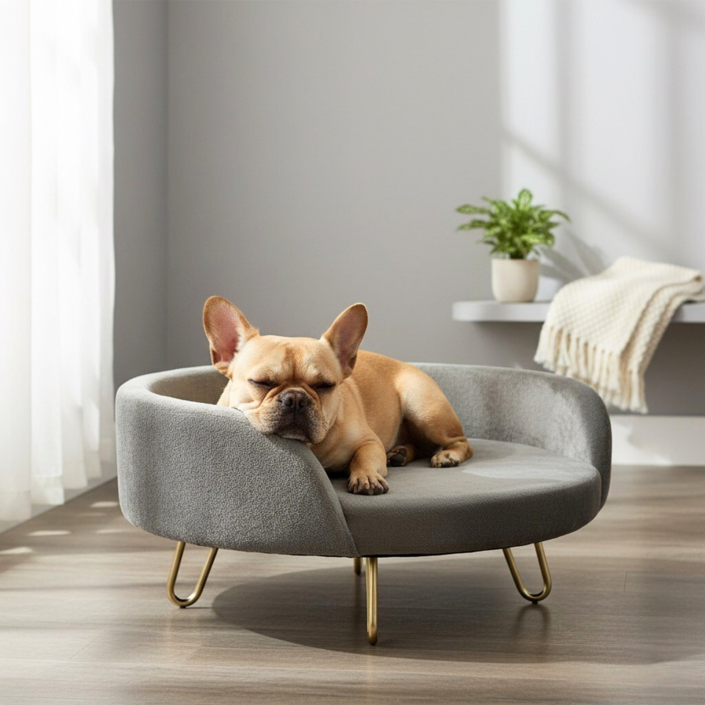 Plush Luxe Pet Bed – Deep Olive Green