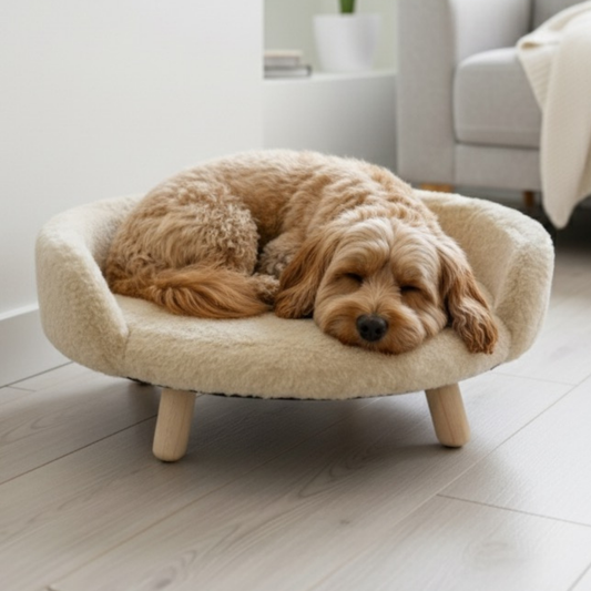 Plush Luxe Pet Bed – Light Salmon