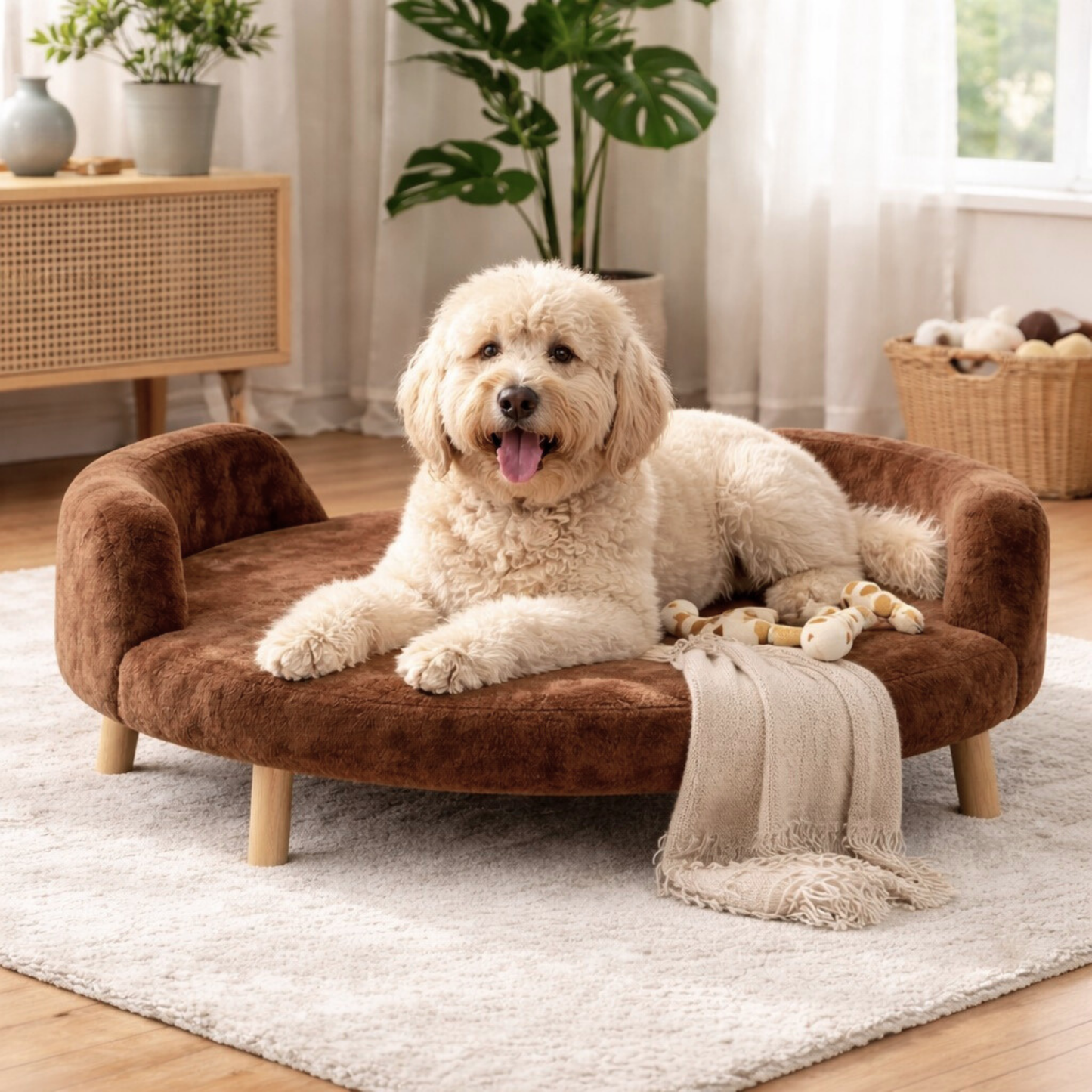 Luxe Raised Pet Sofa Bed for Large Dogs | XL & XXL Sizes