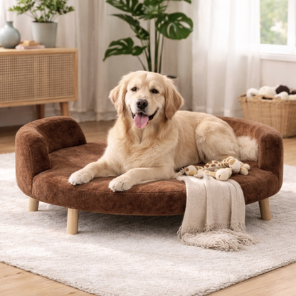 Luxe Raised Pet Sofa Bed for Large Dogs | XL & XXL Sizes