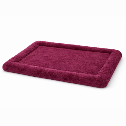 Ultra-Soft Plush Pet Floor Mat – Burgundy Red - Washable & Non-Slip