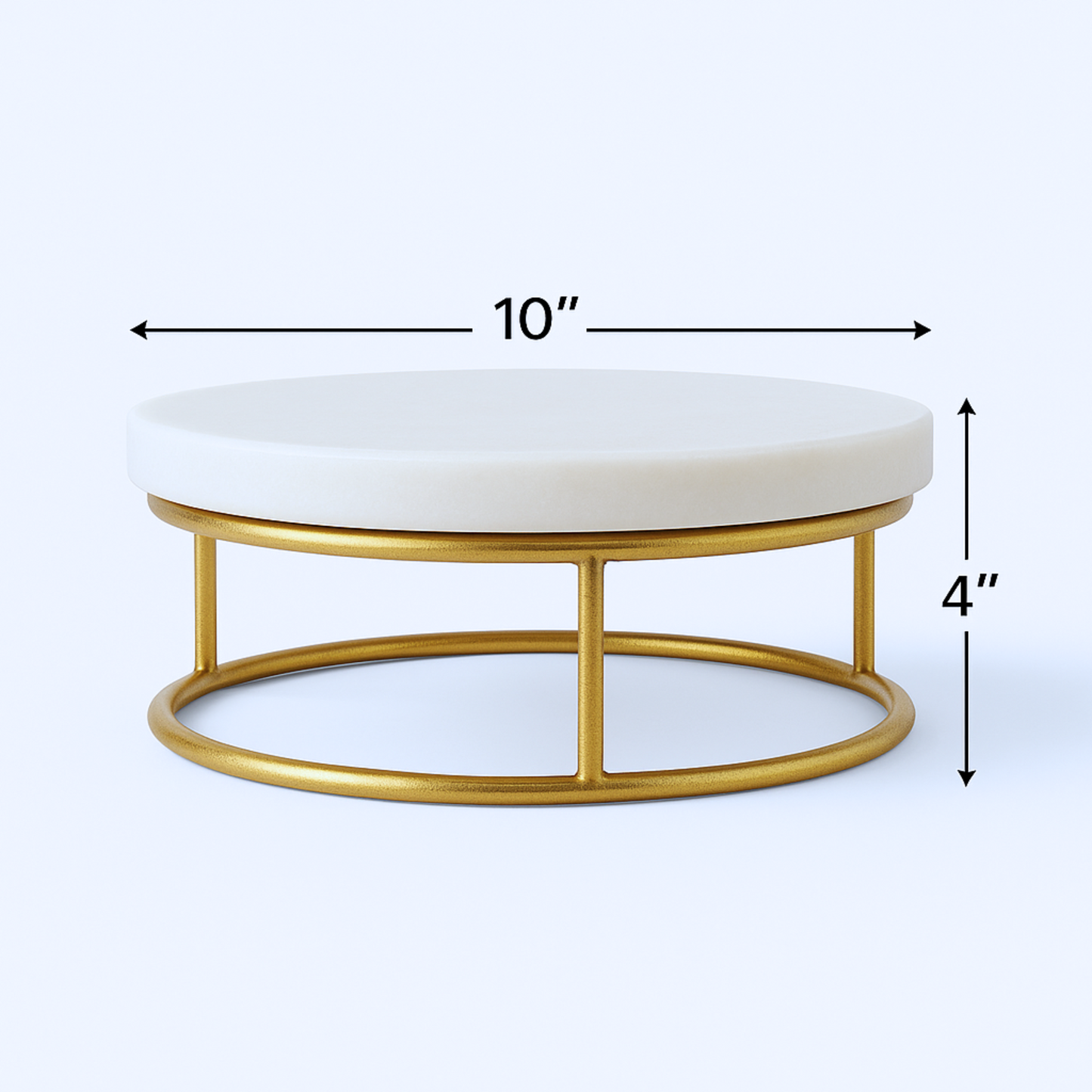 White Marble & Gold Accent Stand