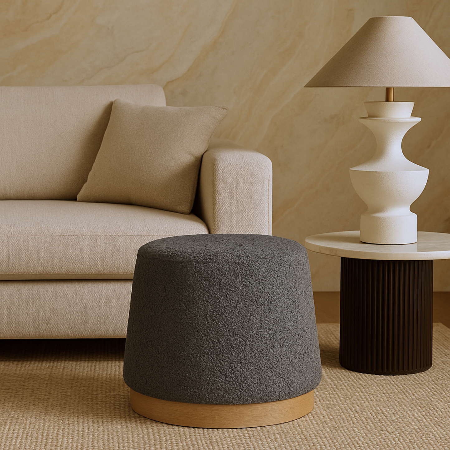 Bennie Joy Plywood Pouf