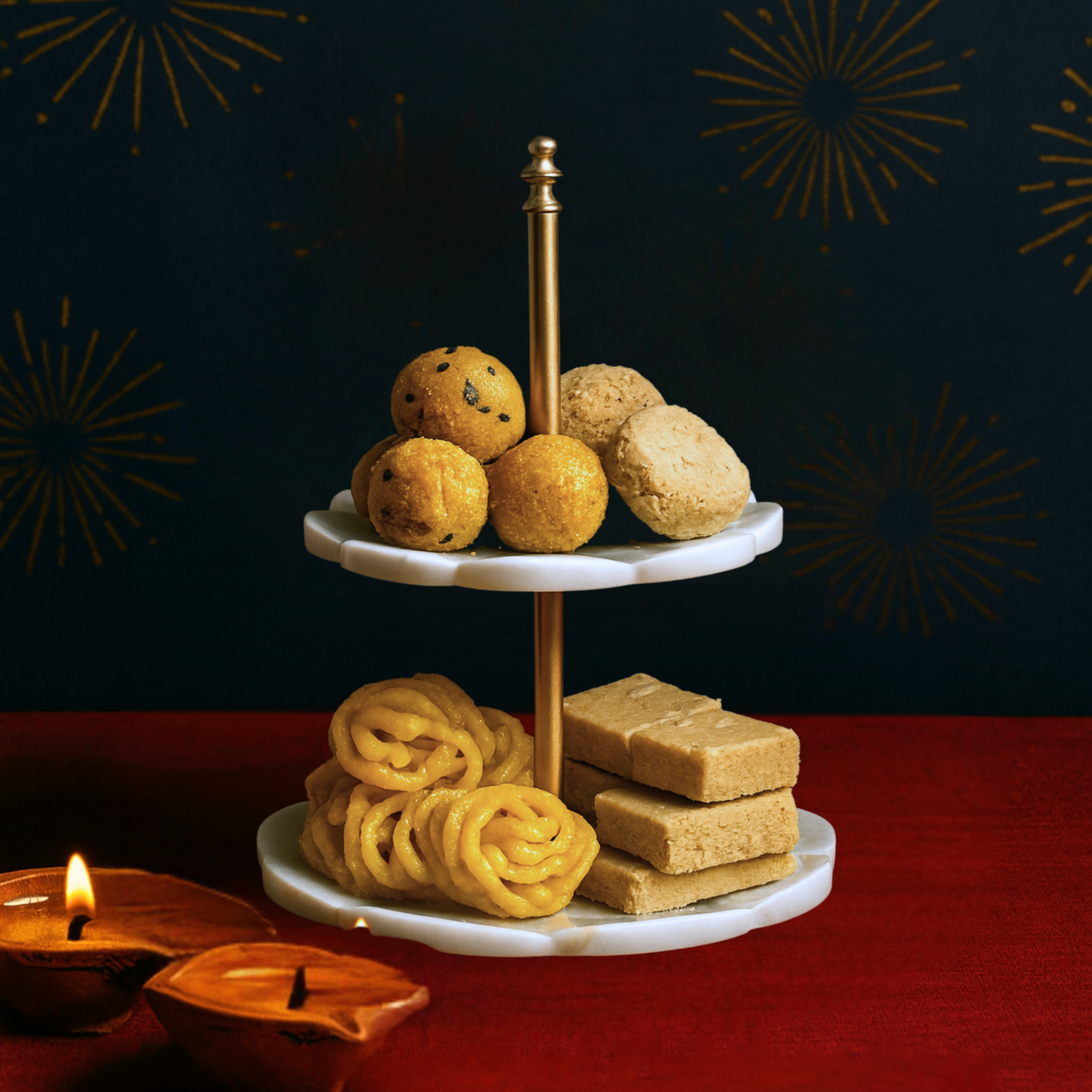 Marble Festive Treat Tier Stand