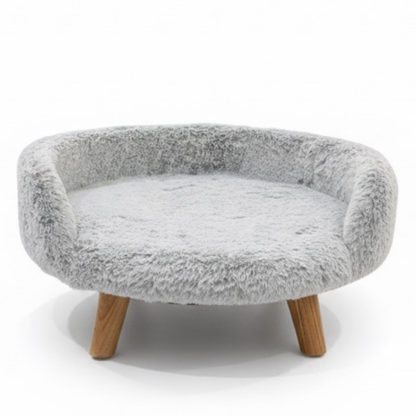Plush Luxe Pet Bed – Ash Grey