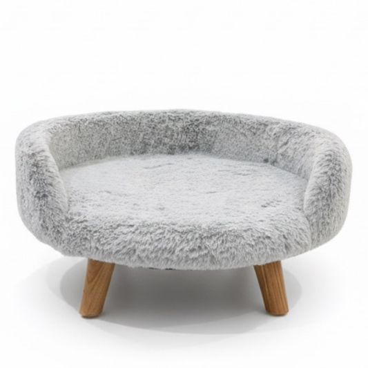 Plush Luxe Pet Bed – Ash Grey