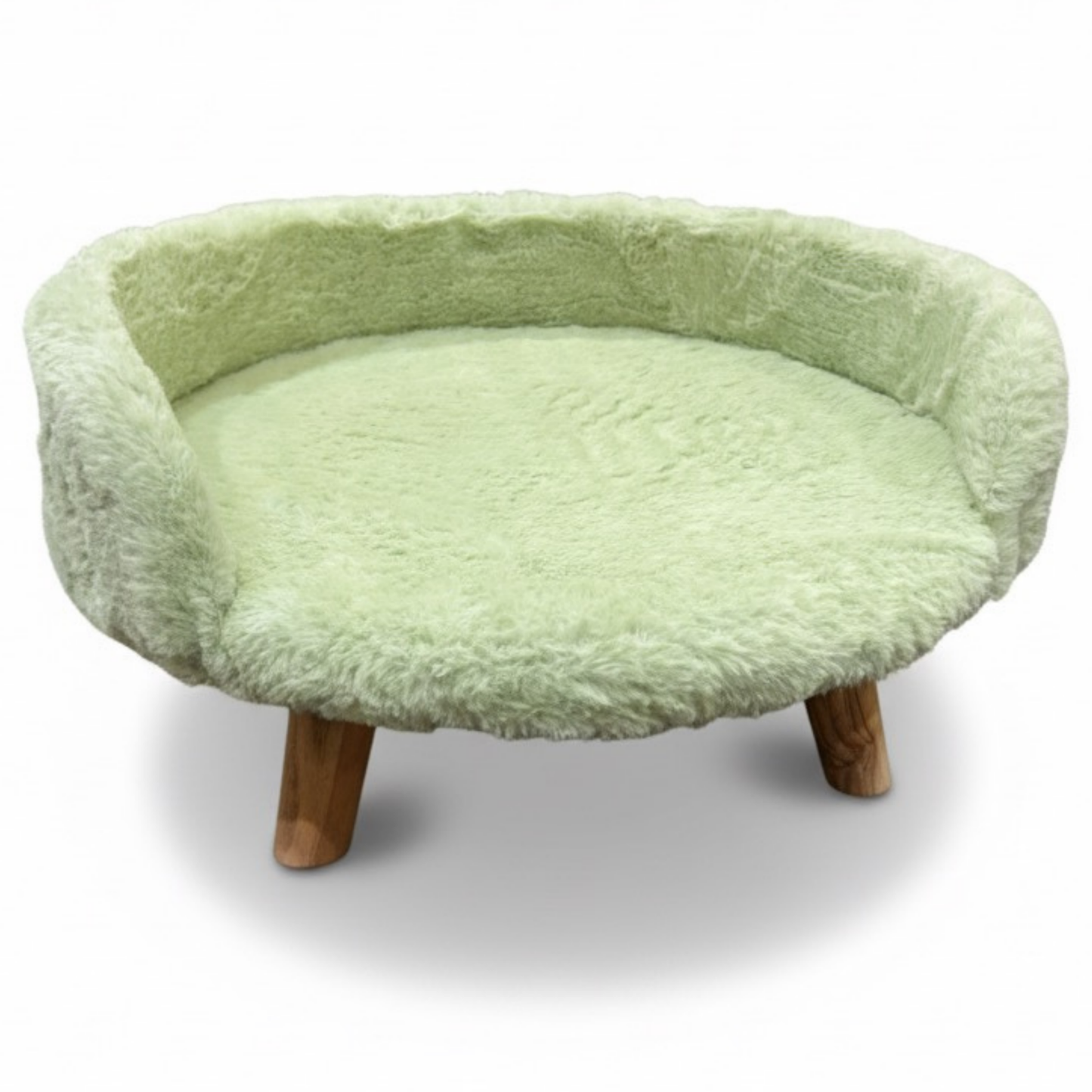 Plush Luxe Pet Bed – Light Parrot Green