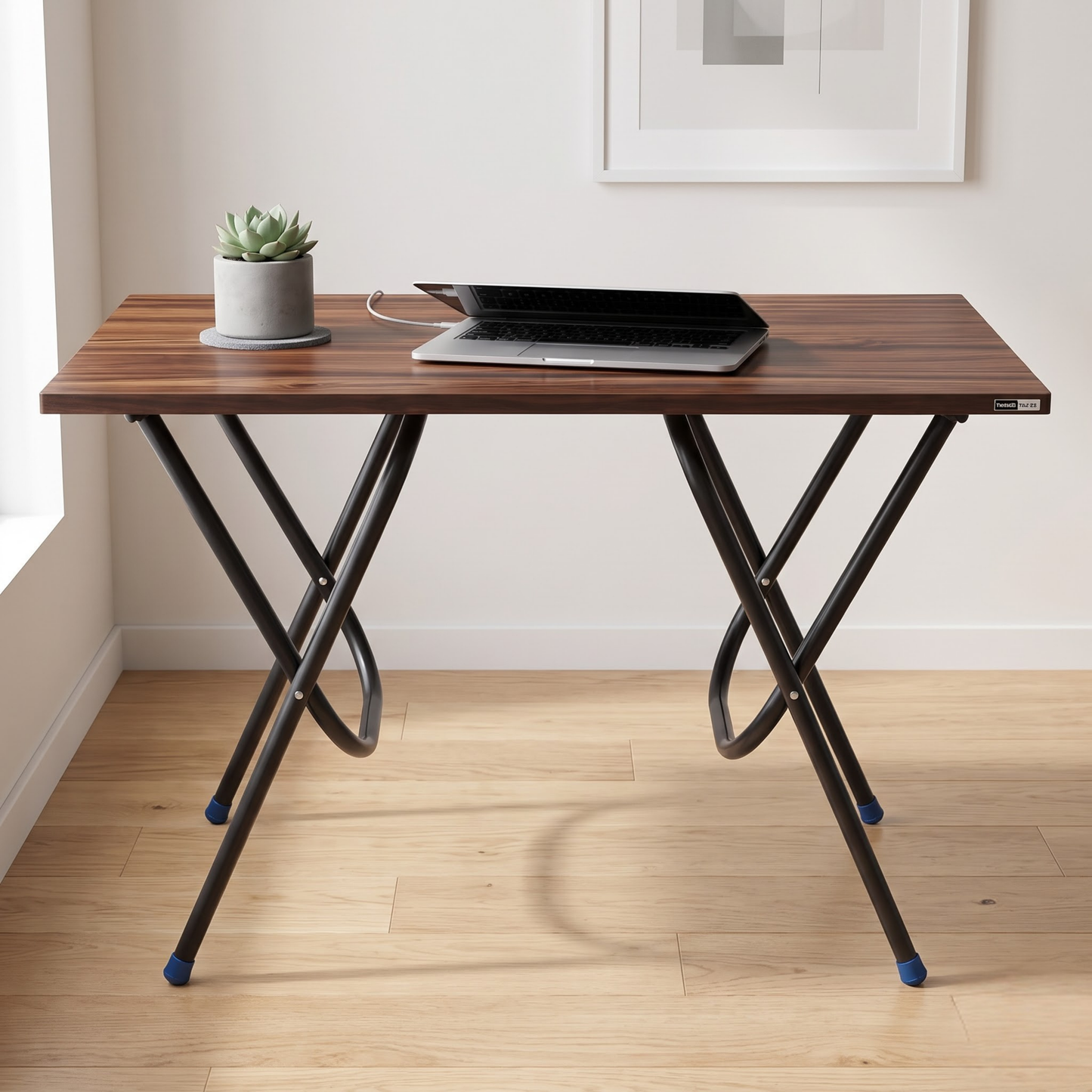 Foldable Study Table | Portable Work Desk for Home, Office & Study - American Walnut