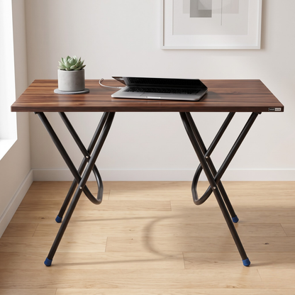 Foldable Study Table | Portable Work Desk for Home, Office & Study - American Walnut