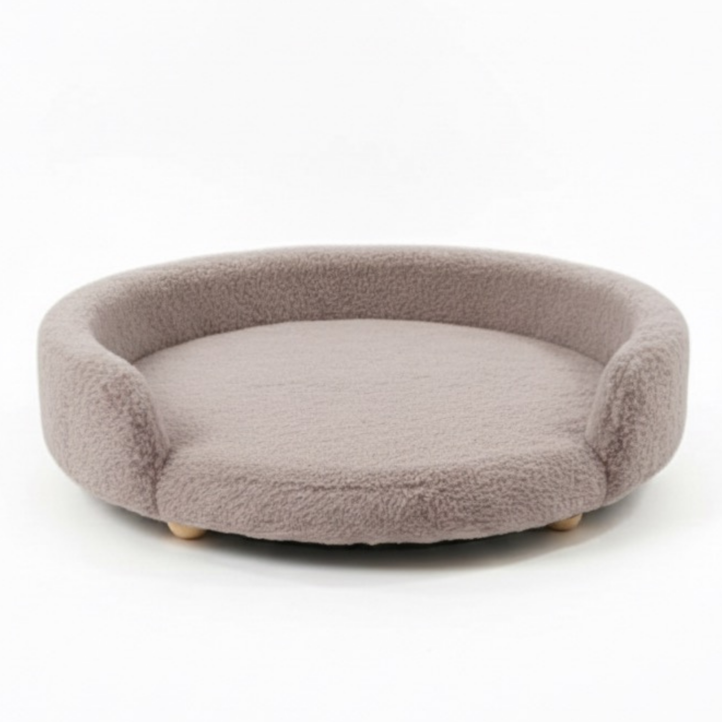 CloudRest Pet Bed Mouse Beige – Ultra Soft & Supportive Round Cushion for Dogs & Cats