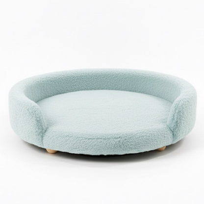 CloudRest Pet Bed Ocean Aqua– Ultra Soft & Supportive Round Cushion for Dogs & Cats