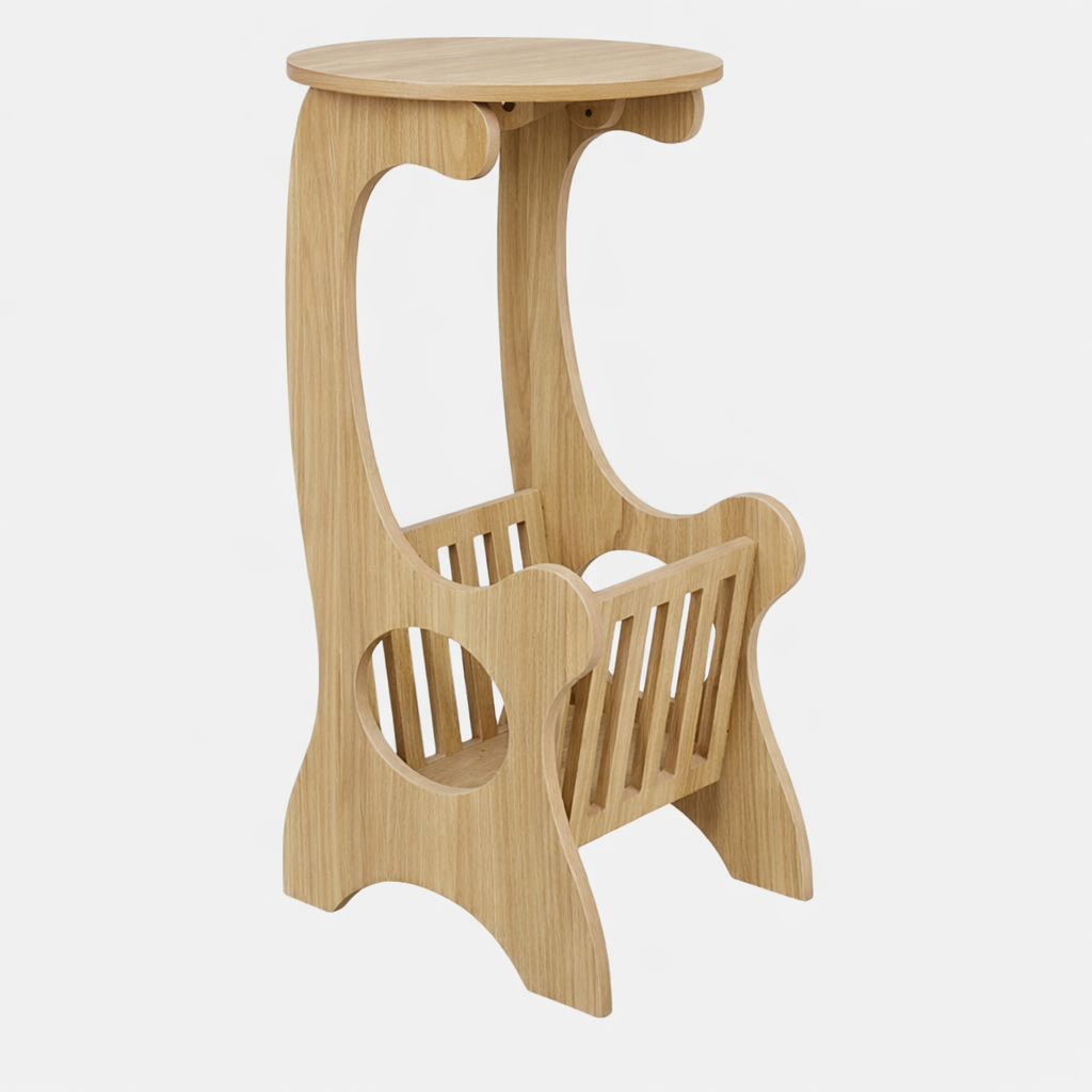 Smart Livin Milo Engineered Wood End Table - Virgin Oak