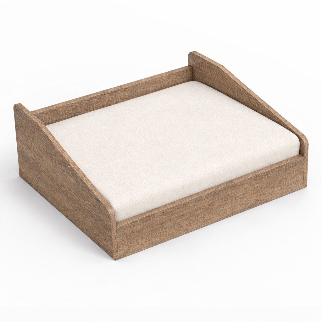 SmartLivin Storage Pet Bed with Cushion - Rustic Bark