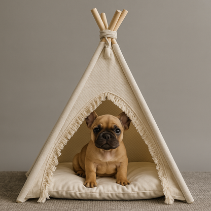 Ivory Fringe Pet Tent